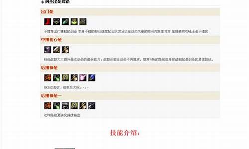 dota英雄出装攻略及技能加点图详解